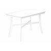 Monarch Specialties Dining Table, 48 in. Rectangular, Small, Kitchen, Dining Room, White Veneer, Wood Legs, Transitional I 1323